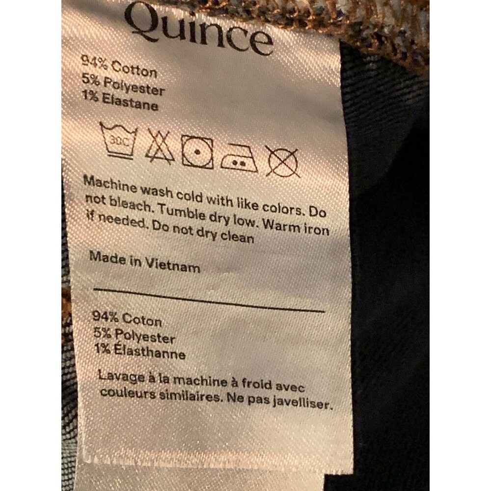 Quince Luna Stretch Flare Jeans Womens size 29 Midnight Blue W/30" Inseam - Picture 5 of 8